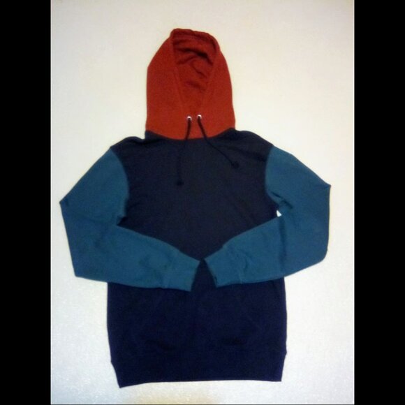 Men's pullover color block size Xsmall lightweight hoodie Drawstring hood - Picture 1 of 3